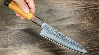 Sakai Takayuki 33Layer VG10 Damascus Yamazakura Gyuto 210mm Dodecagonal Mountain Cherry Handle [upl. by Lussier]