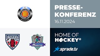 16112024  Pressekonferenz  Hannover Indians vs ESC Moskitos Essen [upl. by Ellenaej286]