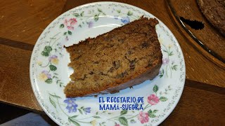 Pan de Plátano con jugo de manzana VEGANO Como hacer [upl. by Nilcaj]