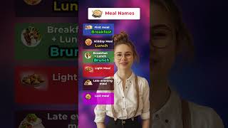 Meal Names learnenglish englishgrammar vocabulary [upl. by Ecneitap]