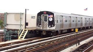 R160A M train leaves 20th avenue with a R68 D express train [upl. by Elleret]