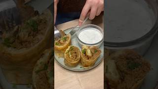 Roulés de viande hachée à la turque 🇹🇷❤️ recettefacile recette turkishfood lahmacun [upl. by Rodgers685]