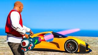 LASER MINIGUN In GTA 5 DLC Funny Moments [upl. by Eentruoc]