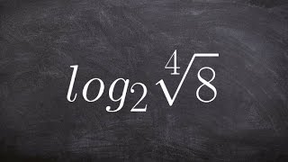 Evaluating Log With a Radical Logarithm [upl. by Yelnet]