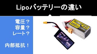 良いバッテリ、良くないバッテリ Lipoの選び方、内部抵抗って気にしてますか？ [upl. by Ettie]