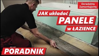 Jak montować Panele w Łazience Układanie Paneli winylowych Design Egger na klej w Łazience z wanną [upl. by Plank388]