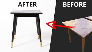 How to spray paint furniture  Paint it black  DIY [upl. by Dobson]