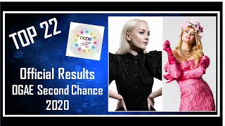 TOP 22  Official Results  OGAE Second Chance Eurovision 2020  National Final Preselections [upl. by Inahpets325]