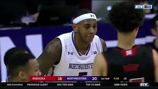 Dererk Pardon vs Nebraska Full Coverage 20180102 17pts 15reb 11 Off Reb [upl. by Tati]