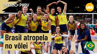 OLIMPÍADAS 2024 BRASIL VENCE POLÔNIA NO VÔLEI FEMININO E AVANÇA ÀS QUARTAS EM PRIMEIRO [upl. by Sanferd]