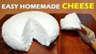 How to Make Cheese at Home  2 ingredient Easy Cheese Recipe [upl. by O'Brien]