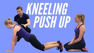 Kneeling Push Up how to do it perfectly and the three most common mistakes [upl. by Nahamas]