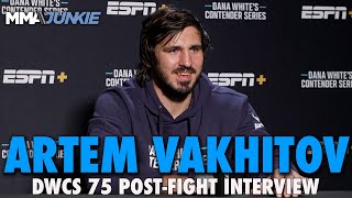 Artem Vakhitov Vows to Earn Alex Pereira Trilogy After UFC Contract Win Its 20 for Me [upl. by Enilada]