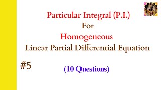 Particular Integral  Homogeneous Partial Differential equation partialdifferentialequation [upl. by Nomae42]