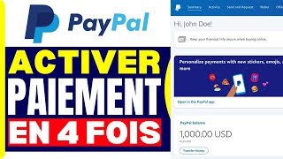 Comment Activer Paypal Paiement 4 Fois  Payer En 4 Fois Avec Paypal En 2025 [upl. by Arimay76]