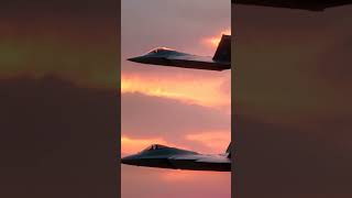 US Air Force F22 Raptor Flybys at Sunset airshow airforce militaryaircrafts f22raptor shorts [upl. by Nessi985]