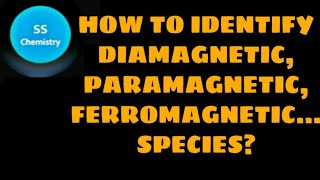 HOW TO IDENTIFY  DIAMAGNETIC PARAMAGNETIC FERROMAGNETIC ANTIFERROMAGNETIC amp FERRIMAGNETIC [upl. by Westney]