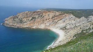 Praia dos Lagosteiros em Sesimbra  No trilho dos dinossauros [upl. by Ahsenod]