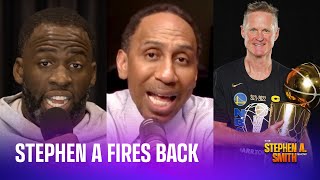 Stephen A fires back at Draymond Green about Steph Curry comment calls out Steve Kerr [upl. by Uhayile228]