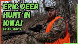 EPIC DEER HUNT in Iowa 2023 head shot and 4 deer [upl. by Rakel]