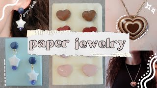 How to Make JEWELRY out of PAPER Easy Crafts to make AT HOME [upl. by Azarria]