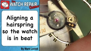 How To Align The Hairspring to set the watch in beat Watch repair techniques [upl. by Ias359]