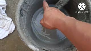 Applying SUPER THOROSEAL Waterproo Coating  Concrete Pond  Fish Pond  Tilapia farming [upl. by Shanda]