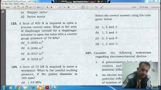 Q123 Engineering Services Pre IES 2018  Topic actuator [upl. by Eenram]