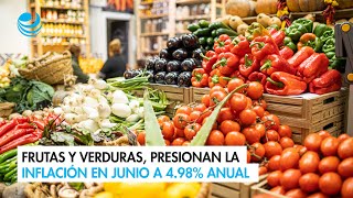 Frutas y verduras presionan la inflación en junio a 498 anual [upl. by Nahor]