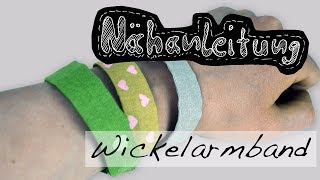 Nähanleitung Freundschaftsarmband selber nähen Wickelarmband Armband Tutorial Anleitung kostenlos [upl. by Jones]