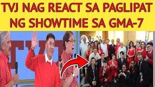 MAY PASARING TVJ NAGREACT SA PAGLIPAT NG ITS SHOWTIME SA GMA7 [upl. by Llig]