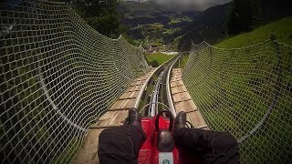 European Tour Pt 2 Rodelbahn Pradaschier Via Splügenpass Switzerland [upl. by Ynwat]