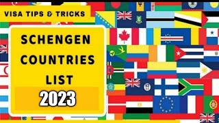 europe schengen country list 2023  schengen countries list  Schengen area [upl. by Drol]