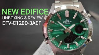 UNBOXING AND REVIEW CASIO EDIFICE EFVC120D3AEF [upl. by Narhet]