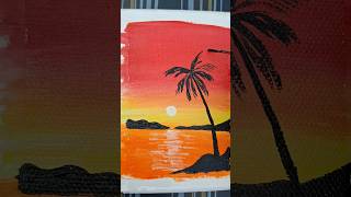 Sun rises Painting  acrylic painting epillika [upl. by Comras]