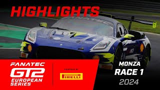 HIGHLIGHTS  Race 1  Monza  2024 Fanatec GT2 Europe [upl. by Bradman310]