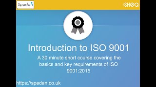 Introduction to ISO 9001 Free ISO training [upl. by Yrek]