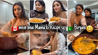 Mama ki Recipe sy Bnai Biryani😃👩‍🍳Buhat maza aya😂Traditional dresses pehny🇵🇰🇨🇦 [upl. by Urquhart738]