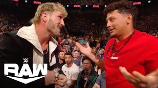 Logan Paul Patrick Mahomes Braun Strowman Jey Uso Chaos WWE Raw Highlights 42924  WWE on USA [upl. by Haeluj]