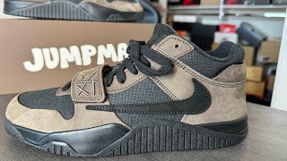 Travis Scott CJ1 Jumpman Jack Dark Mocha On Feet Review [upl. by Mairim]