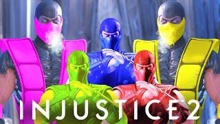 INJUSTICE 2  Klassic MK DIALOGUES Mk1Mk3 Complete Epic Sets [upl. by Yemane]