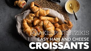 Easy Ham and Cheese Croissants  Akis Petretzikis [upl. by Merras243]