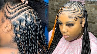 Lemonade Fulani Braids Tutorial  New Trending Fulani Braids [upl. by Alimhaj]