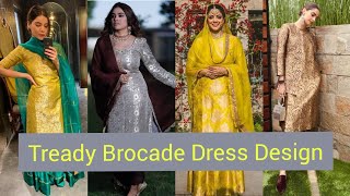 Trendy Brocade Dress Design Brocade Suits Designs 2022 Partywear Brocade Dress Fashion Lovers [upl. by Vassaux]