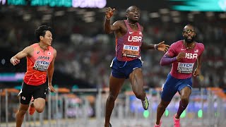 Grant Holloway Wins 110m Hurdles World Championsips [upl. by Ahsotal205]