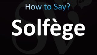 How to Pronounce Solfège in French [upl. by Ahsiel]