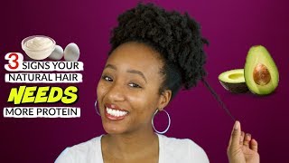 3 Signs Your Hair NEEDS Protein  How To Apply Protein Treatments on 4c Natural Hair [upl. by Uthrop]