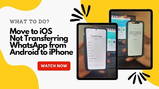 Move to iOS Not Transferring WhatsApp from Android to iPhone Here is the alternate solution [upl. by Nyllij]