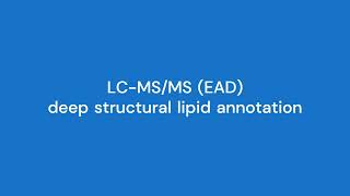 Deep structural lipid annotation on MSDIAL5 [upl. by Zed]