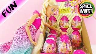 BARBIE deutsch 8 ÜBERRASCHUNGSEIER auspacken mit XXL Puppe Alessia  Spiel mit mir Kinderspielzeug [upl. by Ribak]